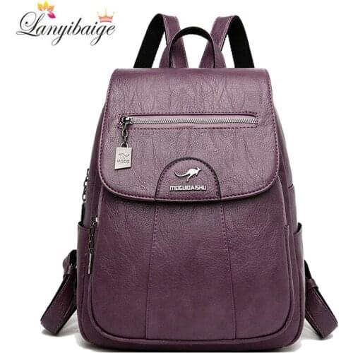 Brand Designer Bag Women Backpack High Quality Leather Travel Backpack Large Capacity School Bags Shoulder Bags for Women 2021