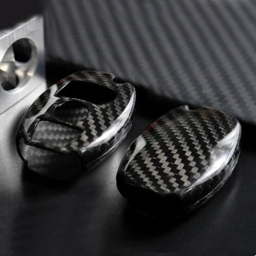 1pcs Real Carbon Fiber Car Key Case Shell Cover For Mercedes-Benz CLA GLK C180 C20