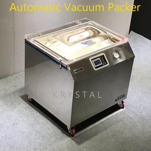 Electric Vacuum Sealing Machine Automatic Vacuum Packer Commercial Vacuum Packaging Machine Wet and Dry 110V/ 220V RS-400A