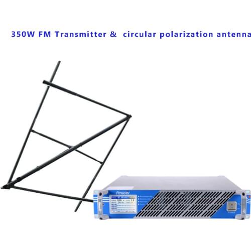 FMUSER FU-350A 300w 350watts FM Transmitter broadcast radio + CP100 Circular Elliptical Polarized Antenna Kit