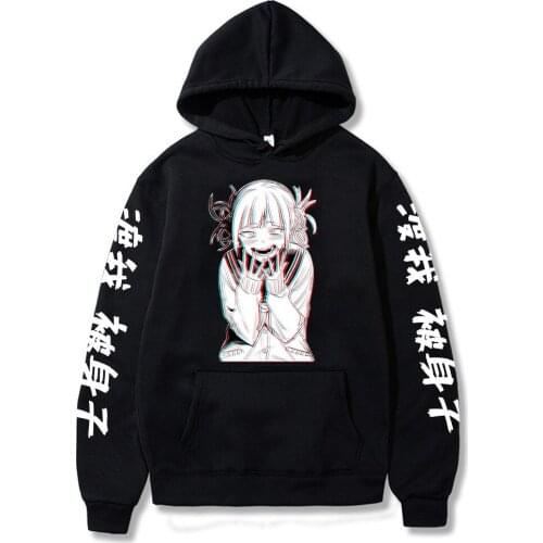 Anime My Hero Academia Hoodies Long Sleeve Hip Hop Himiko Toga Print Pullover Sweatshirts for Women/men