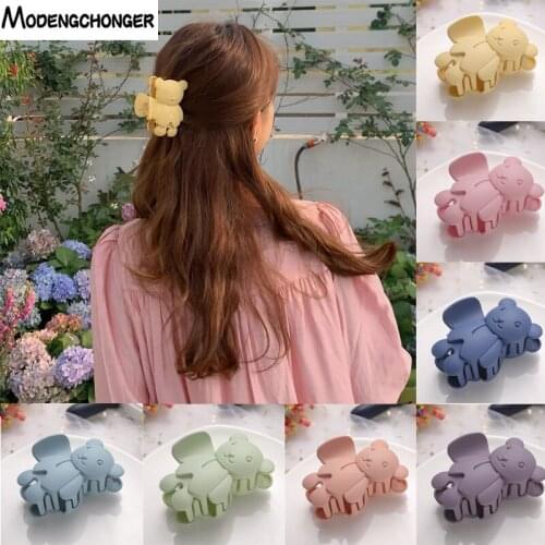 Candy Colors Bear Hair Crab For Women Girls Claw Clip Hair Claw Hair Clamps Claw Clips Hairpins Barrette Hair Accessories Gifts
