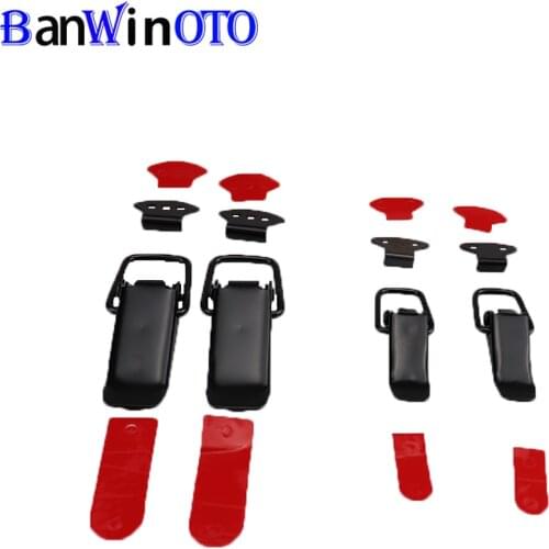 2Pcs Car Hood Lock Clip Hasp Kit Durable Bumper Security Universal For Racing Auto Truck Hoods Latch Quick Release Fasteners