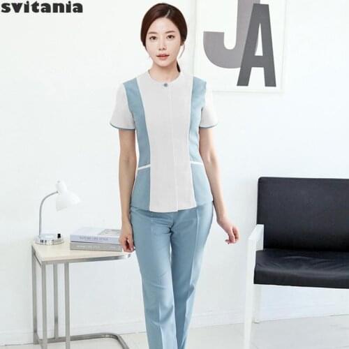 Svitania Manager Beautician Work Suit Foot Therapy Technician Health Spa Massage Mother Infant Work Suit 1 set