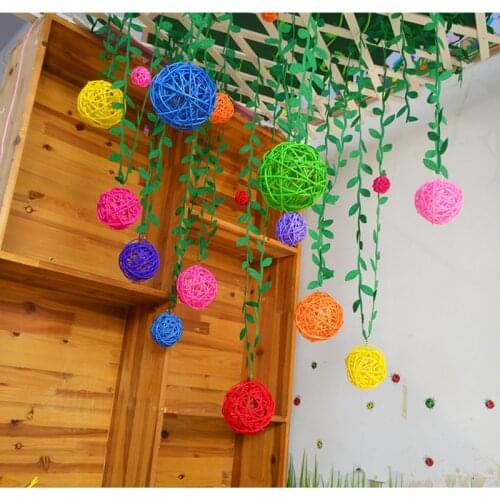 20PCS 3CM Round Shape Rattan Ball Sepak Fragrant Takraw for Christmas Birthday Party & Home Wedding Party Decoration