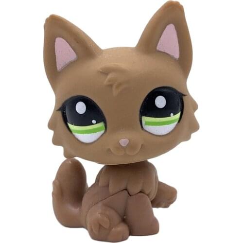 LPS CAT Rare pet shop toys brown PERSIAN cat #2440 old original short hair cat pet figure animal kitty toy