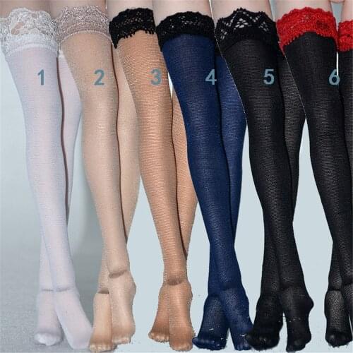 1/6 Scale Sexy Female Women Stocking Black Sexy Lace Garter Stockings For 12" PH Action Figure Doll Toys