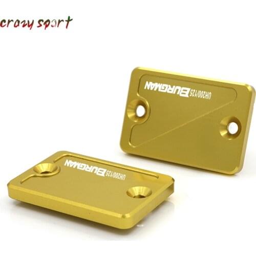 Motorcycle Parts For SUZUKI UH-125 UH-150 UH-200 BURGMAN 2002-2017 2016 Front Rear Brake Fluid Reservoir Cover Cap With Logo