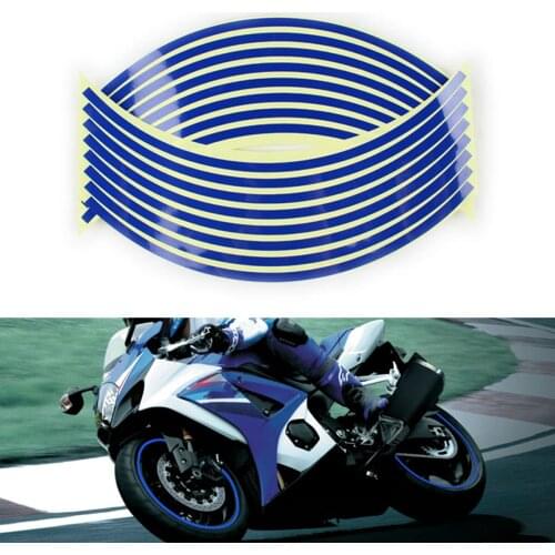 Motorcycle Wheel Tire Decal Stripes Sticker Reflective Decals Rim Tape Wheel Tyre Sticker Reflective Decor Universal