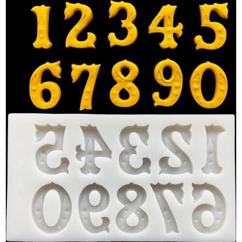 Number Silicone Sugarcraft Mold Cupcake Chocolate Baking Mold Fondant Cake Decorating Tools