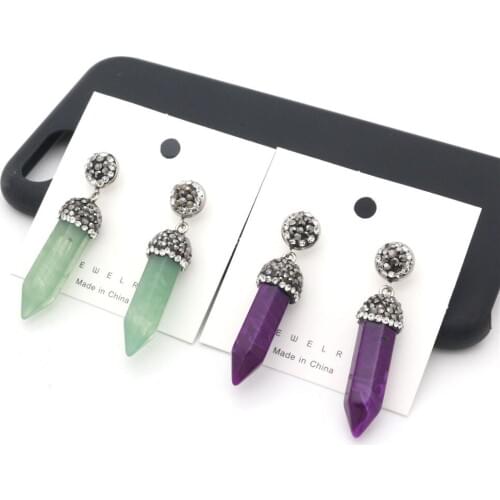 New Fashion Cheap Crystal Earrings For Women Girl Horned Tapered shape Shape Earrings Jewelry Trendy pendientes