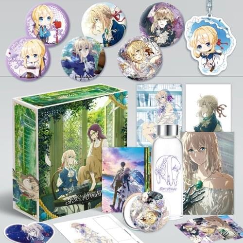 Anime Violet Evergarden Toy Gift BOX Poster Keychain Postcard Water Cup Bookmark Storage Box toy gift