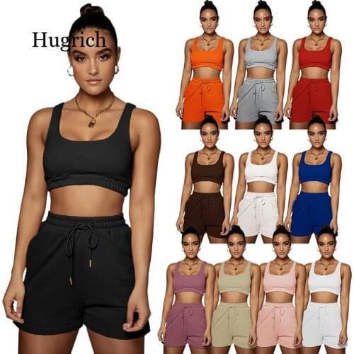 Casual Women Crop Top Shorts Sets Two Piece Set Jogging Femme 2 Piece Set Tracksuit Loose Sportswear Womens Clothing Women