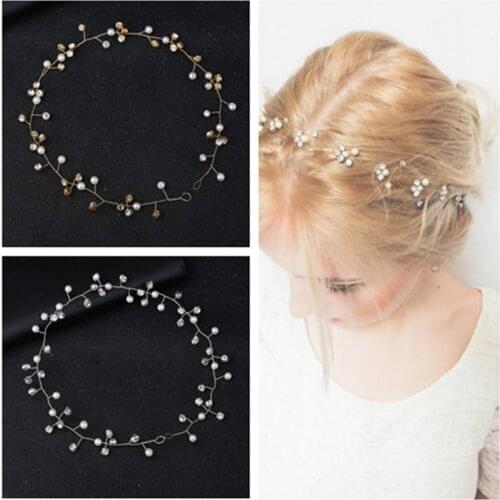 Simple Bridal Headbands Tiaras Handmade Crystal Hairbands Headdress Wedding Hair Accessories Woman Head Jewelry diademas