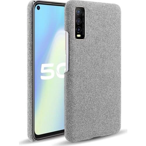 Cloth Cases For Vivo Y70S Y51S Case Slim Retro Cloth Hard Cover For Vivo Y51S V2002A Vivo Y70S 6.53" IQOO U1 Coque Funda Capa