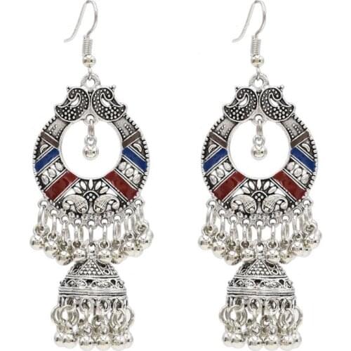 Traditional Ethnic Indian Earrings Bali Jhumka Jhumki Gypsy Dangle Earrings U2JF