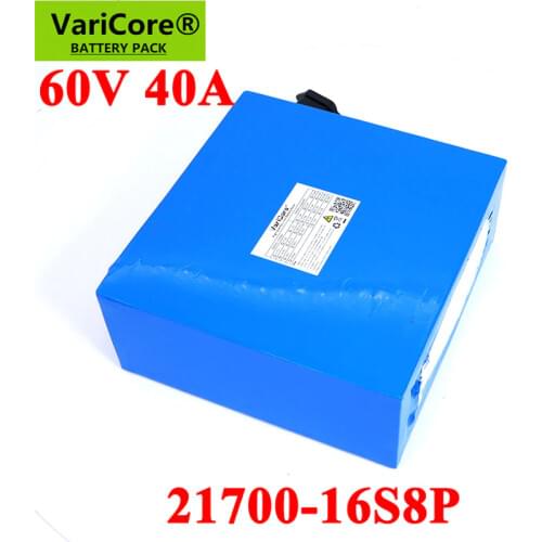 VariCore 60V 40AH 21700 16s8p Electric scooter bateria 60v Electric Bicycle Lithium Battery pack 1000W 2000W ebike batteries