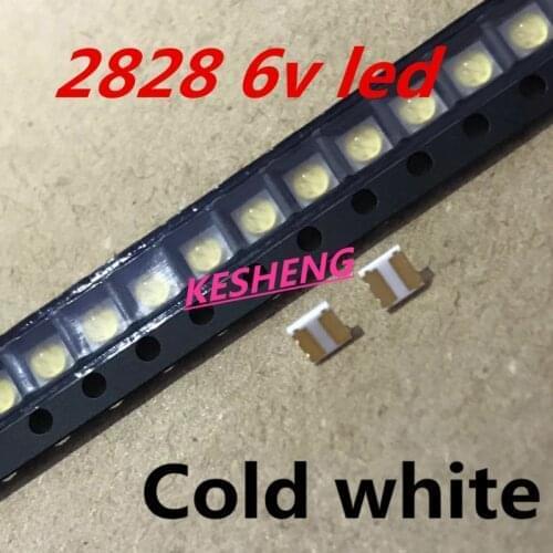 100pezzi / lotto Riparazione Sharp LCD prodotti di retroilluminazione TV LED Lampada SMD LED 6 V 2828 diodo a luce bianca fredda