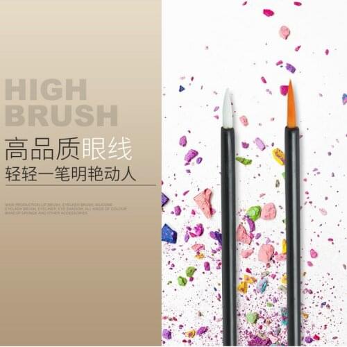 4pcs Disposable Eyeliner Fiber Pen Eyeliner Brush Small Eye Makeup Repairing Brush Portable Eyeliner Brush