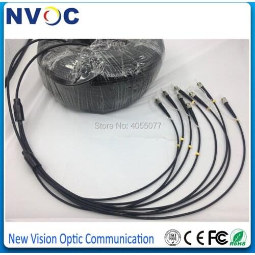 8Cores Singlemode G652D Armored Patch Cable 1000M LSZH Jacket,ST/LC/FC/SC UPC Armored Rodent Fiber Patch Cord Jumper Cable