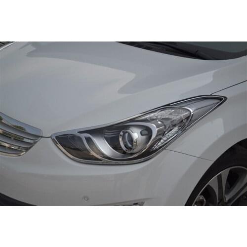 ABS Chrome Front Headlight Lamp Cover for 2012-2017 Hyundai Elantra Car styling
