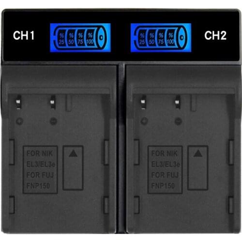 Camera Accessories EN-EL3E camera battery dual charger LCD screen digital camera battery charger ENEL3 EL3A Portable Charger