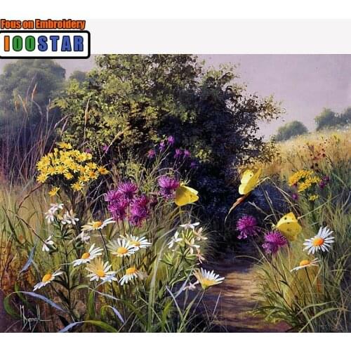 New Rubiks Cube Diamond Painting Mosaic Crafts Inlaid Decorative Painting Round Drill Full Diamond Embroidery Landscape nature