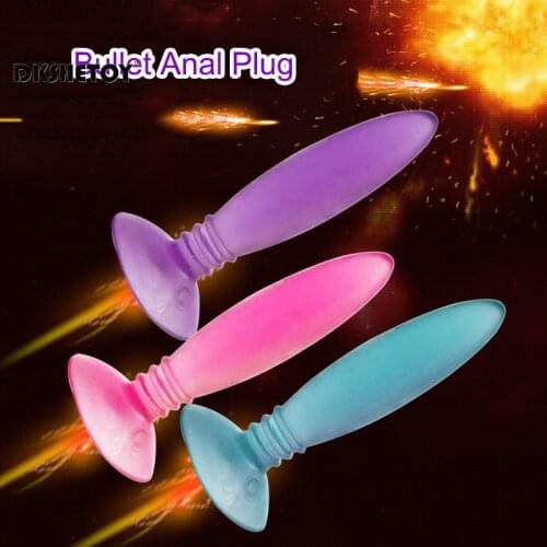 Bullet Shape Anal Plug Silicone Sex Stimulation Massage Waterproof Toy Products For Adult Male Female