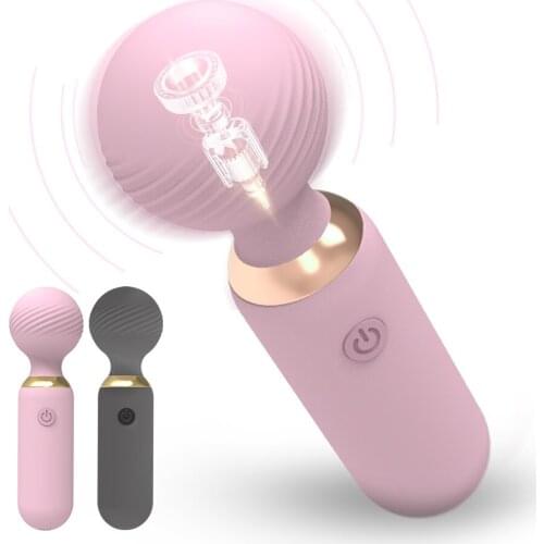 Automatic Vagina Masturbation Vibrator Mini AV Magic Wand Massager Adult G Spot Clitoris Stimulator Dildo Sex Toys for Women