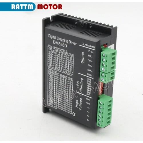 Digital stepper motor driver DM556D 5.6A / 256 microstep High performance design fit nema17 to nema 23 motor CNC stepper system