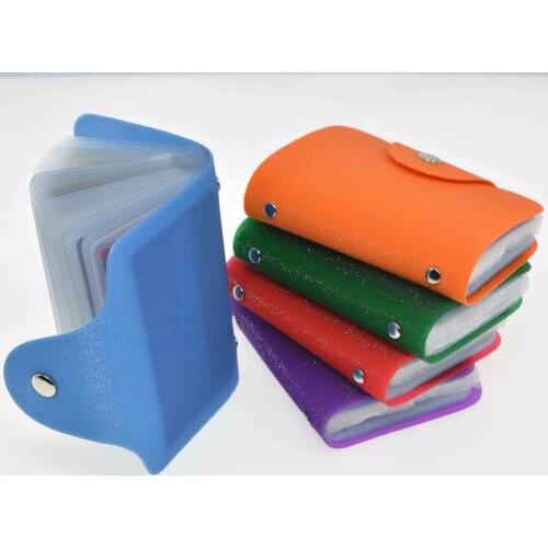 2018New comes flaring colourful ID Credit Card Holder Organizer Keeper Pocket Name Business Card Bags 24 Slots Card wallet