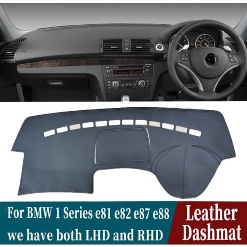 Leather Dashmat Dashboard Cover Pad Dash Mat Car-Styling accessories For BMW 1 Series e81 e82 e87 e88 120i 135i 120d 2004-2011