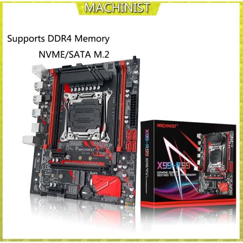 MACHINIST X99 Motherboard LGA 2011-3 For Intel Xeon E5 I7 I5 I3 Processor Support DDR4 RAM Memory M.2 NVME USB 3.0 Plate X99-RS9