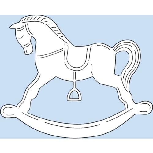Toy Riding Horse Metal Cutting Dies Stencils New for DIY Scrapbooking Photo Album Decorative Embossing Paper Card Crafts Die Cut