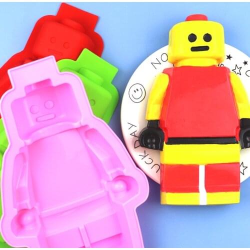 Cartoons Silicone cake mold Robot modeling Baking tray Homemade ice cube chocolate mold