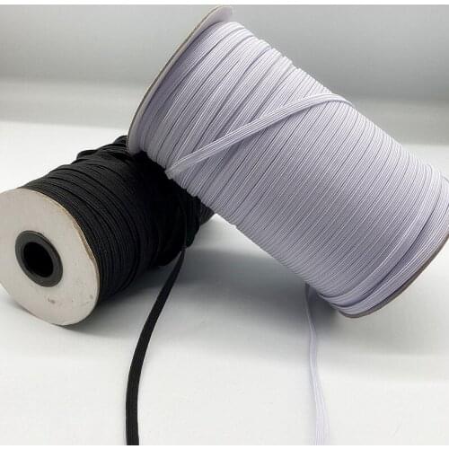 New 5 Yards 3-12mm Hight-Elastic Bands Spool Sewing Band Flat Elastic Cord White and Black Diy Handmade Sewmaterials