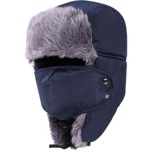 2019 new Balaclava Earflap Bomber Hats Caps Scarf Men Women Russian Trapper Hat Trooper Earflap Snow Ski Hat Cap With Scarve