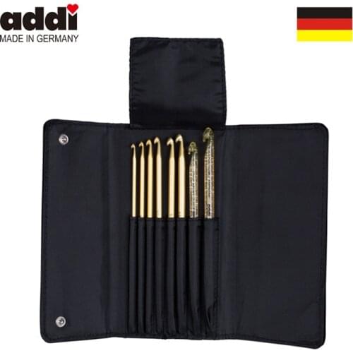 NEW Addi-click Interchangeable Crochet Hooks Set 240-7 Cushion Grip Aluminium Crochet Hooks needles Knitting Yarn size 3.5mm-8mm