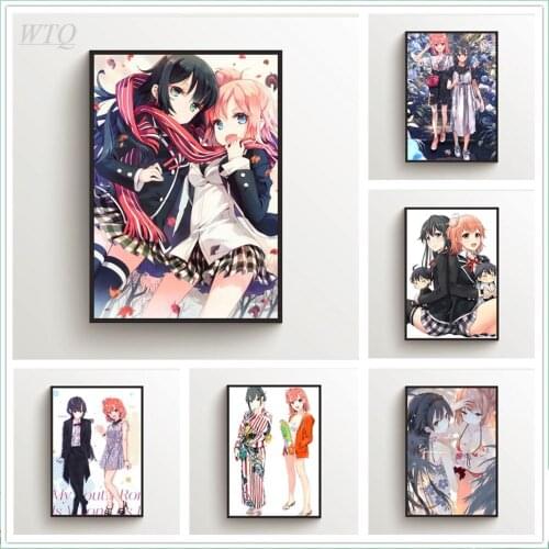 OreGairu Yukinoshita Yukino Yui Anime Posters Canvas Painting Room Decor Wall Decor Posters Wall Art Picture Home Decoration