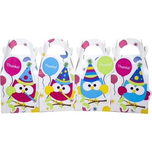 Owl Gift Box Candy Box Gift Box Favor Box 8PCS/lot Birthday Party Decorations Kids Event & Party Supplies