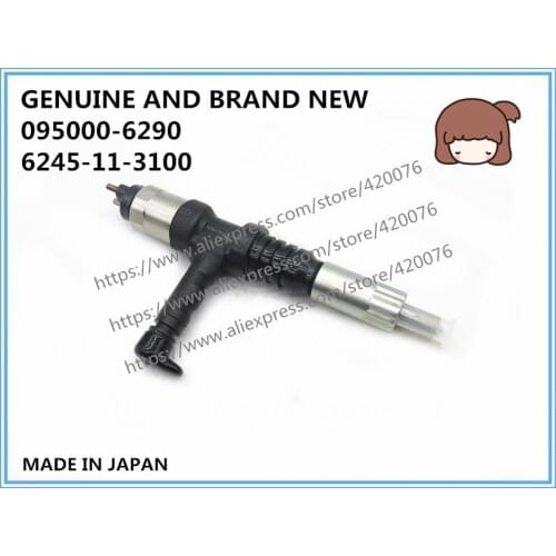 GENUINE AND BRAND NEW DIESEL COMMON RAIL FUEL INJECTOR 095000-6290, 6245-11-3100