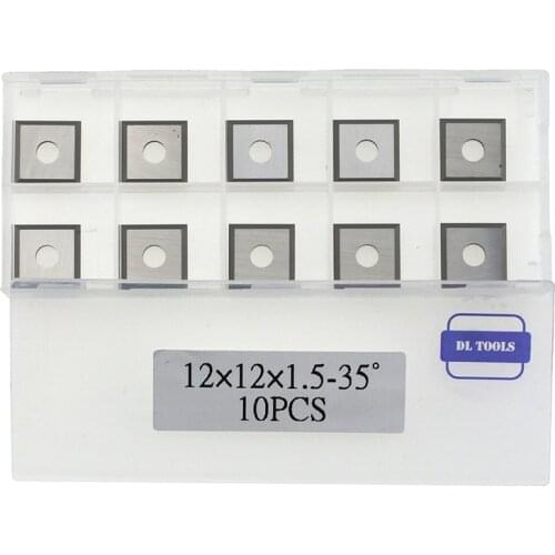 12mm (.47") Square Straight Woodworking Carbide Insert Cutters (12mmX12mmX1.5mm)4-Edge for Wood Turning Lathe Tools,10pcs