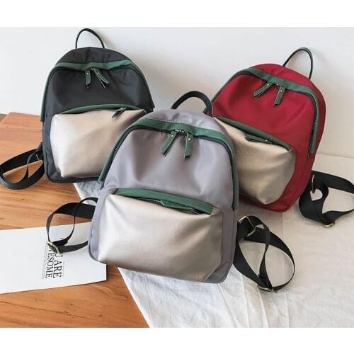 Women PU Backpack Small Zipper Bags Student Backpack Solid Rucksack Girls Travel Female Backpacks