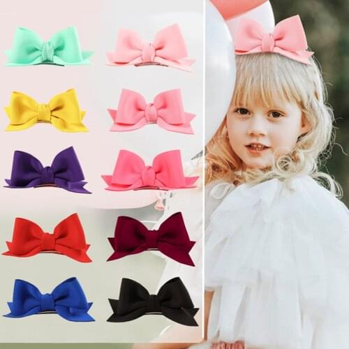 Baby Bow Space Cotton Candy Color Hair Clips Safety Hair Pins Barrettes for Children Girls Kids Hair Accessories Baby Gifts