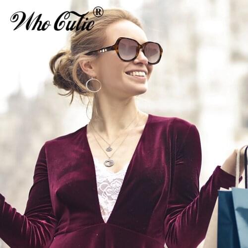 WHO CUTIE 2019 Vintage Hexagon Sunglasses Women Brand Designer Polygon Leopard Frame Tortoiseshell Sun Glasses Retro Shades 812