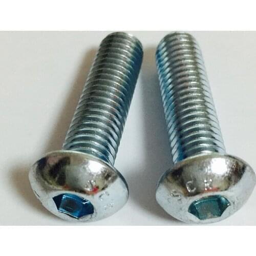 DIN738 10.9 Galvanized Semi-round Head Round Head Socket Head Cap Screws M5* 6/8/10/12 ....... 50mm