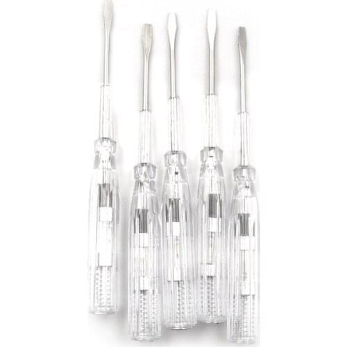 1pc Waterproof Induced Electric Tester Pen Screwdriver Probe Light Voltage Tester Detector AC/DC 100-500VTest Pen Pencil