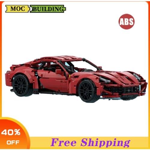 High-tech Italian Super Race Car F12 Model MOC Building Block Assembly Technology Racing Bricks Toy Gift MOC-66207