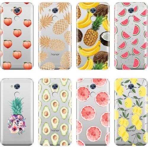 Back Cover For Huawei Honor 6 5A 4X 5X 6X Soft Silicone Peach Pineapple Avocado Phone Case For Huawei Honor 6A 4C 5C 6C Pro