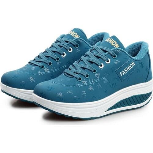 Sneakers Women Platform Running Sneakers Thick Bottom Wedges All-match Casual Breathable Comfortable Shoes
